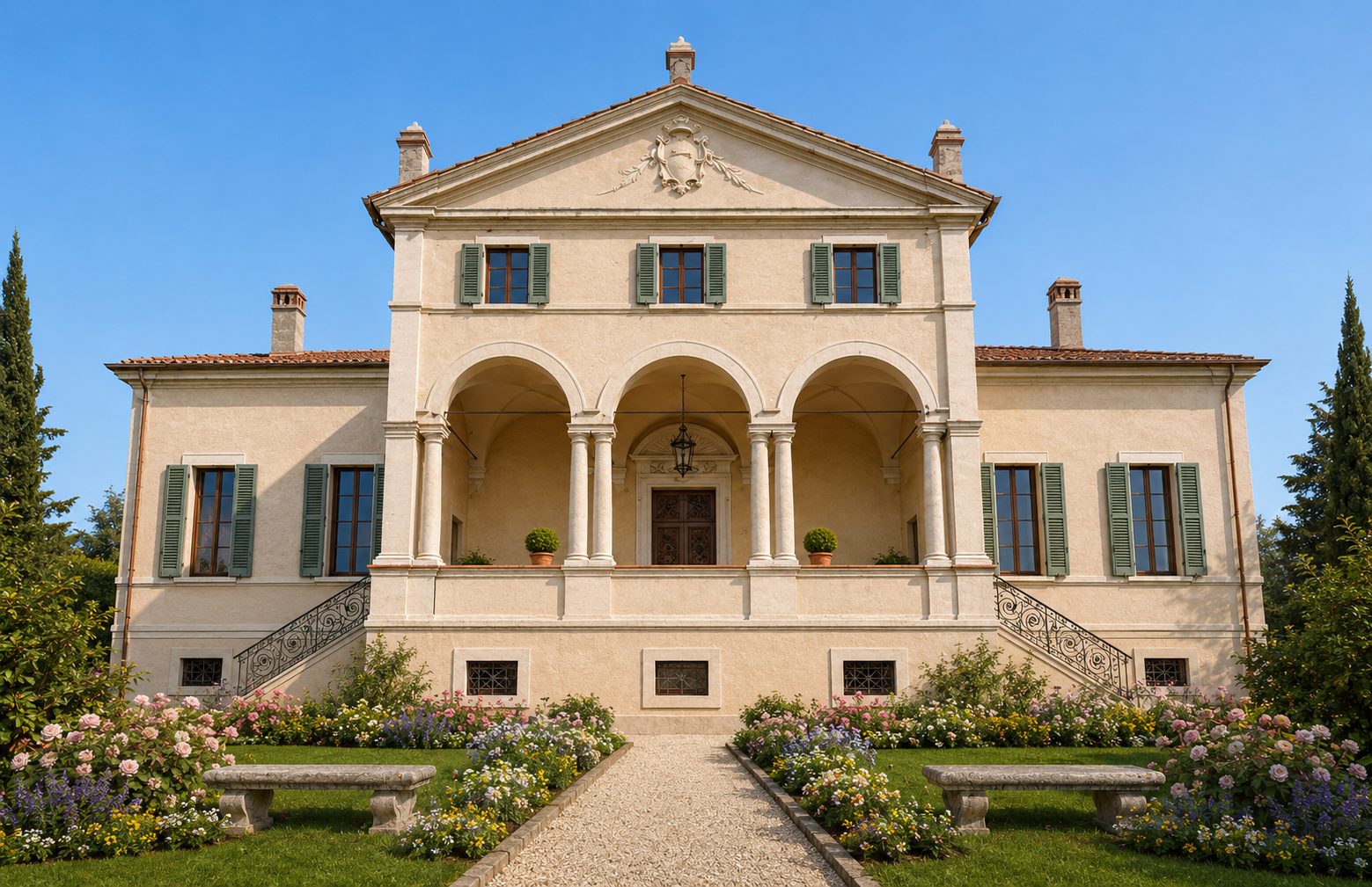 Villa Carolina, vista frontale